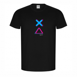 JURICHI X. Camiseta negra de manga corta unisex